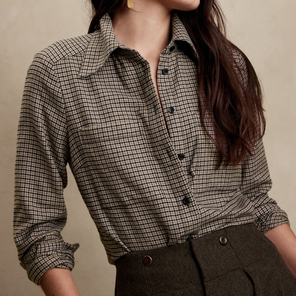 Banana Republic Alys Slim Flannel size M